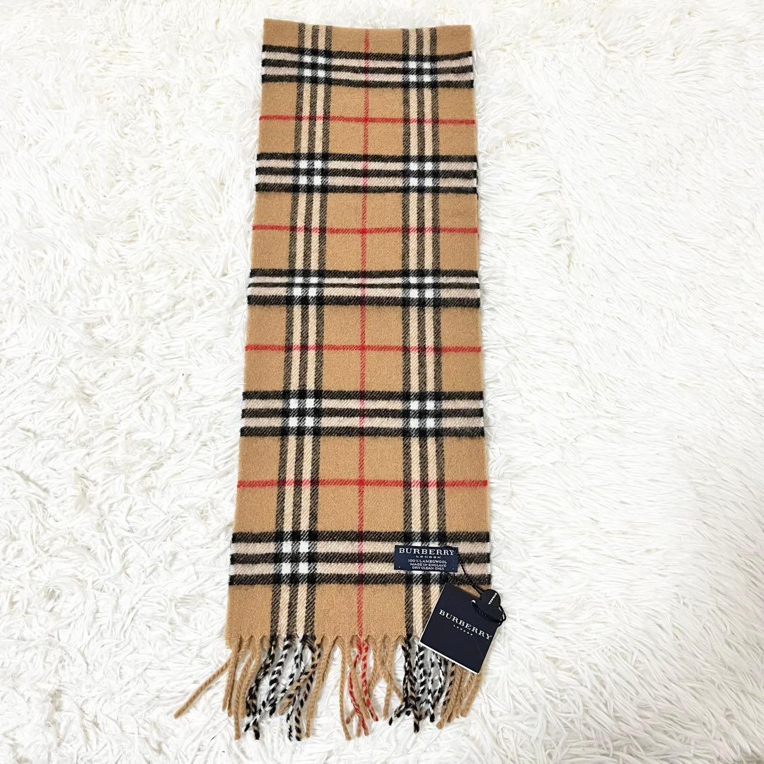 ✨新品タグ付✨ BURBERRY ノバチェック マフラー　ラムウール