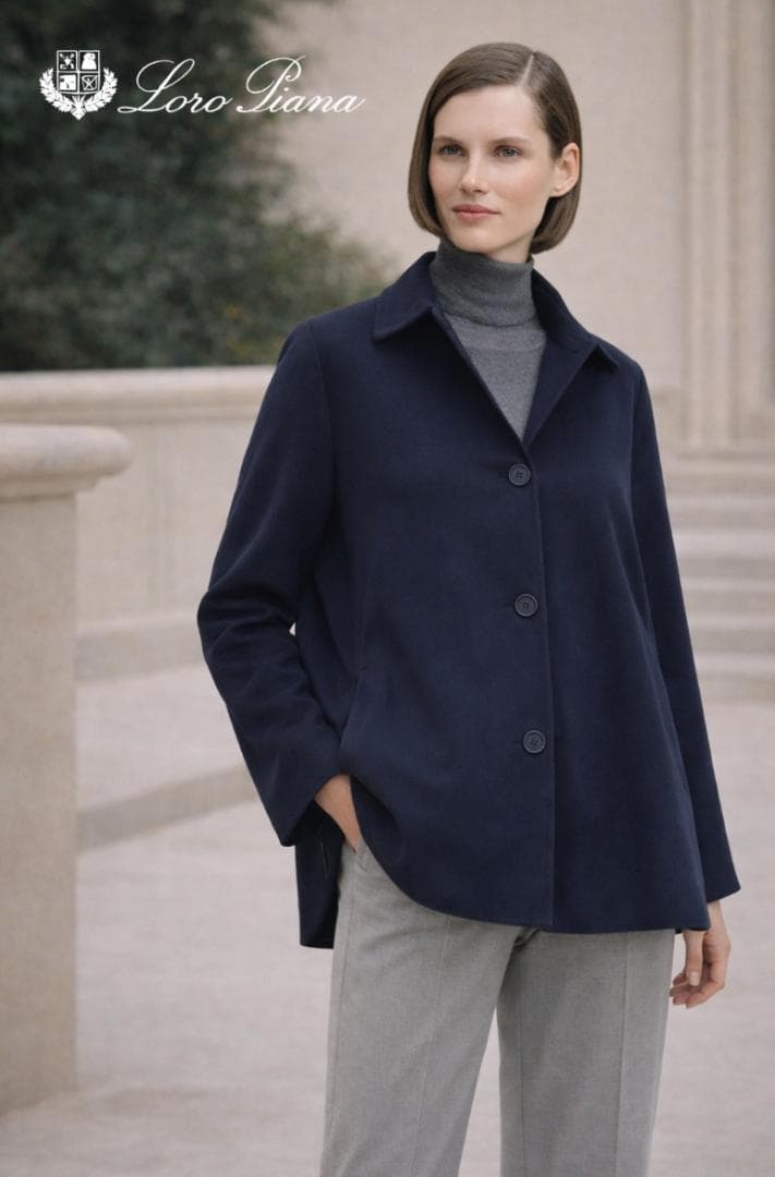 極美品★LOROPIANA★カシミヤ★レザー★ダブルフェイス★ジャケット★コート