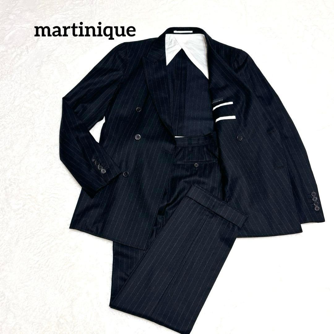 【美品】martinique スーツ セットアップ ダブルブレスト ウール100