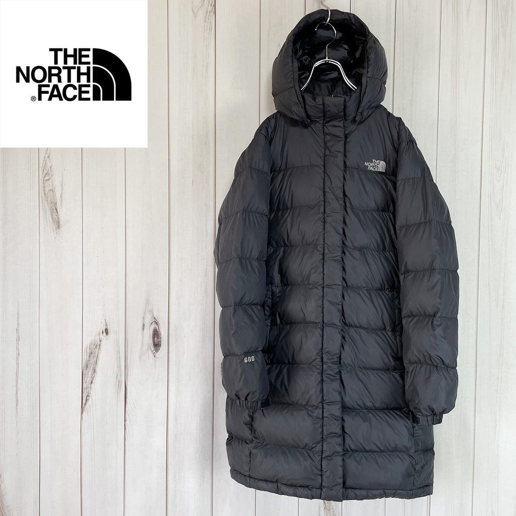 ノースフェイス　ロングダウン　ダウンジャケット　600　レディースXL　ブラック