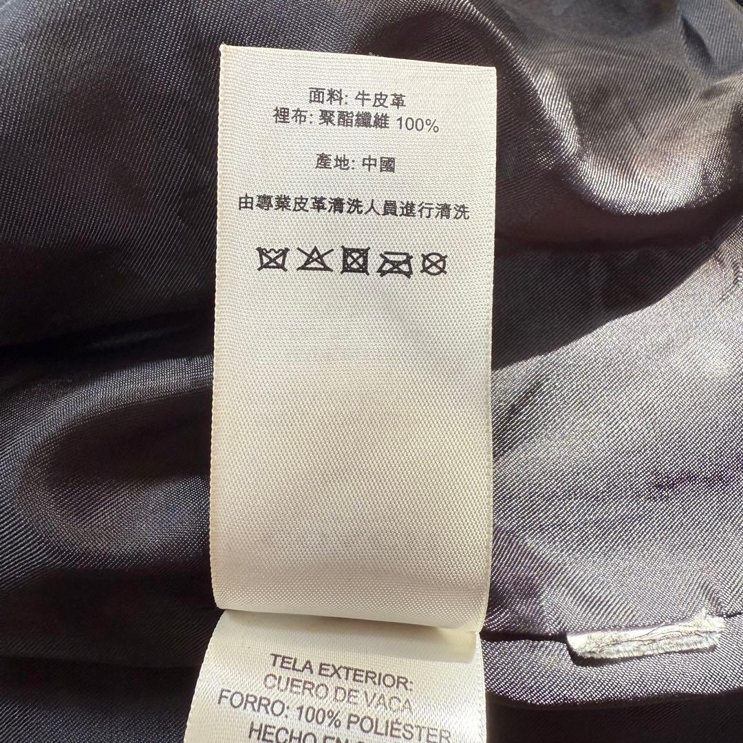 COACH ブラウン シングルライダースジャケット M F86594