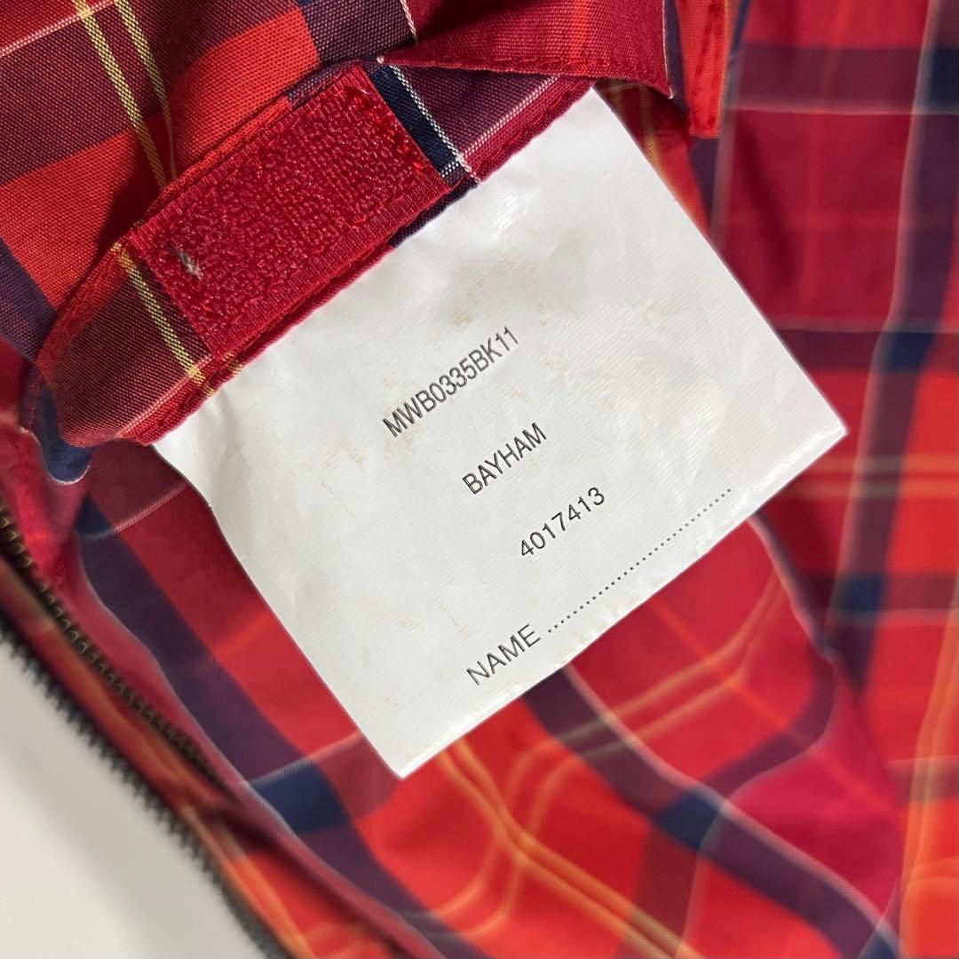 Barbour ジャケット チェックBAYHAM 黒 ダブルジップ