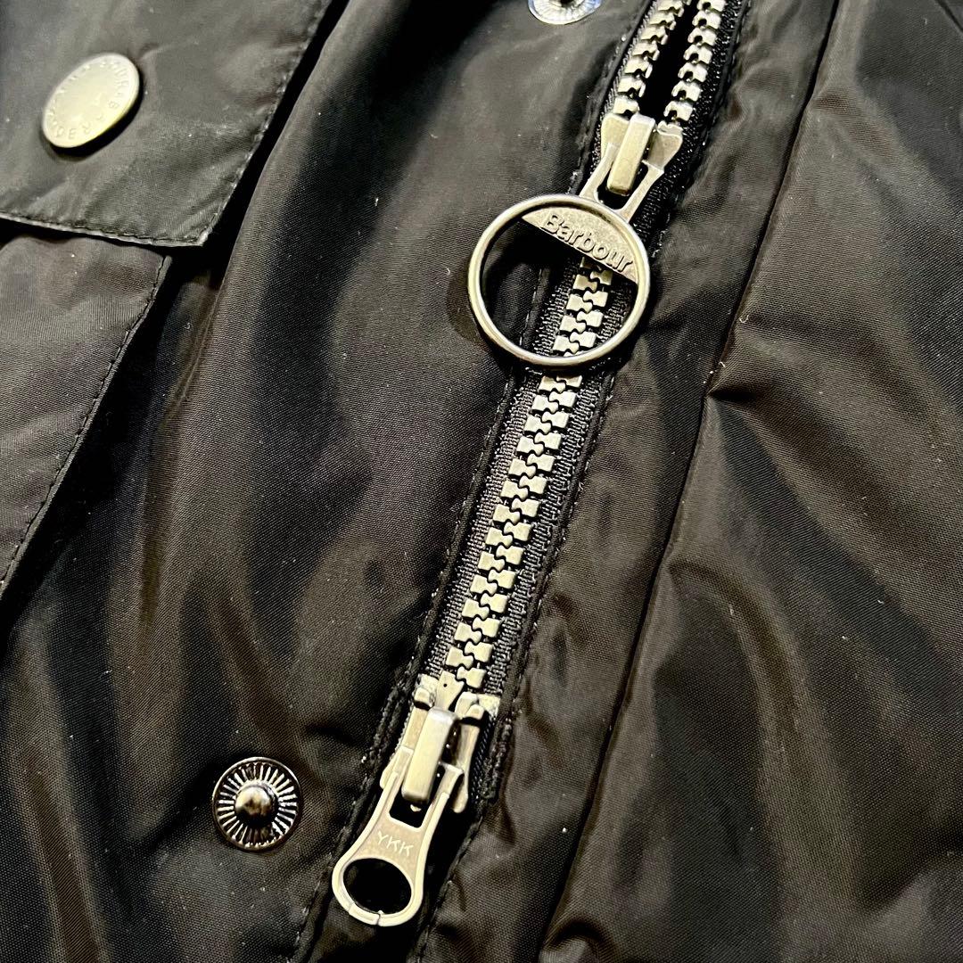 Barbour ジャケット チェックBAYHAM 黒 ダブルジップ