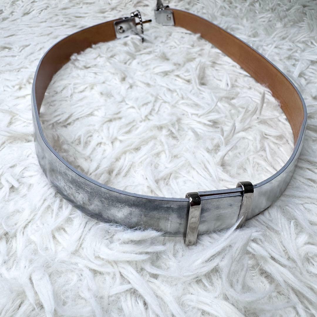 【メルカリ初登場】TOGA PULLA ダブル バックル ベルト シルバー