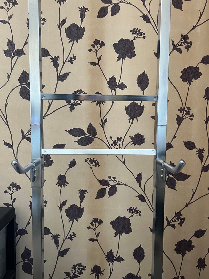 サイクルスタンド　2台掛け　金属製　両立スタンド シルバー