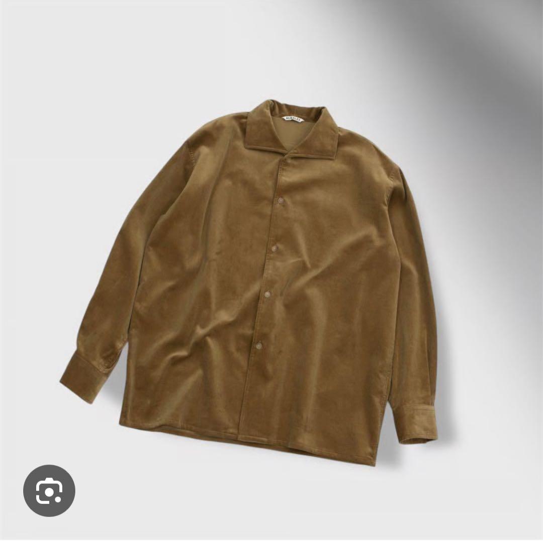 トップス AURALEE FINX LIGHT CORDUROY SHIRTS