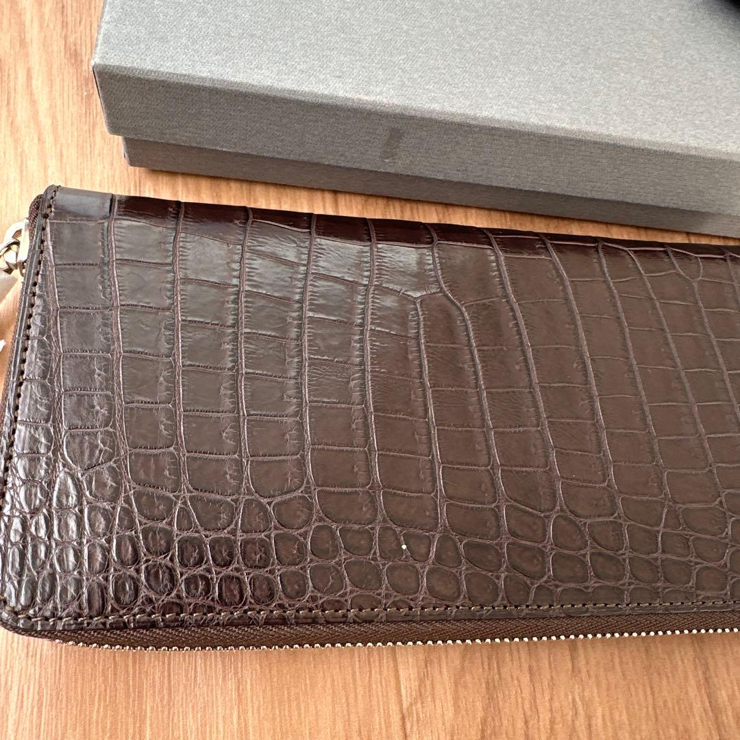 《未使用》FARO クロコ ラウンドファスナー SANTELLO CROCO