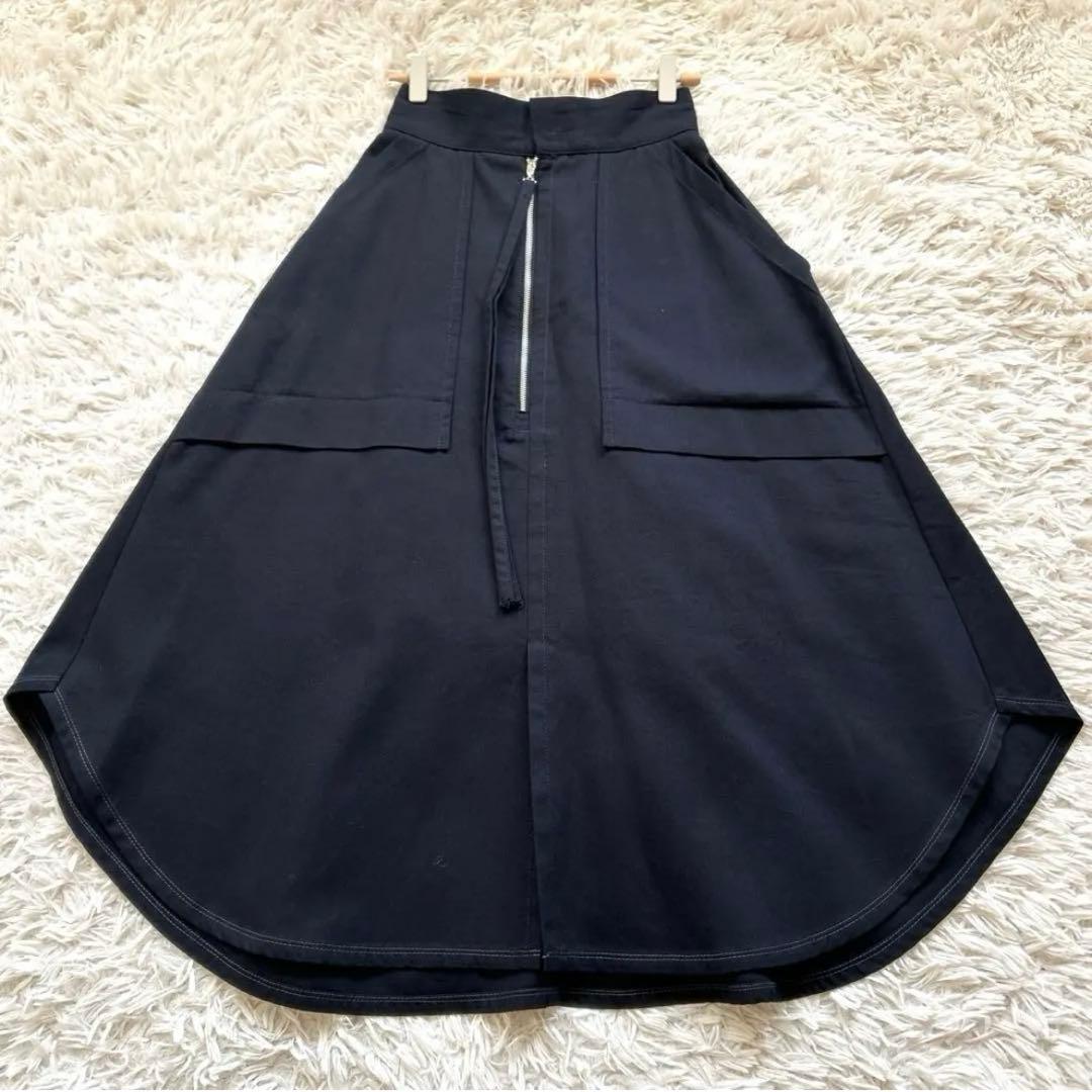 ねねここ✼UJOH✼ワークフレアスカート ネイビー M