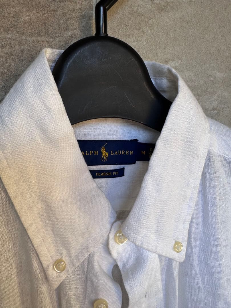 Ralph Lauren リネン ホワイトシャツ M