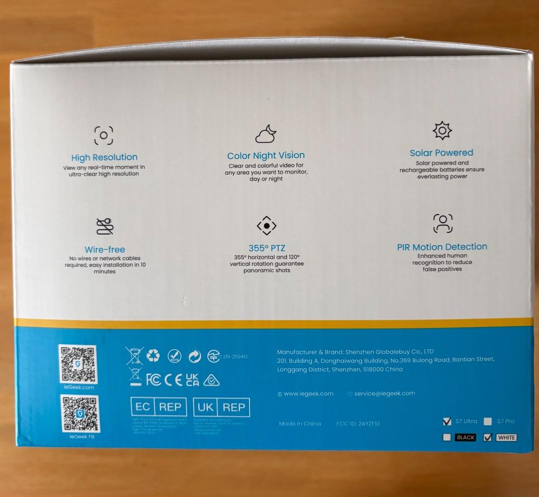 【新品未開封】ieGeek 防犯カメラ　800万画素　定価19,900円