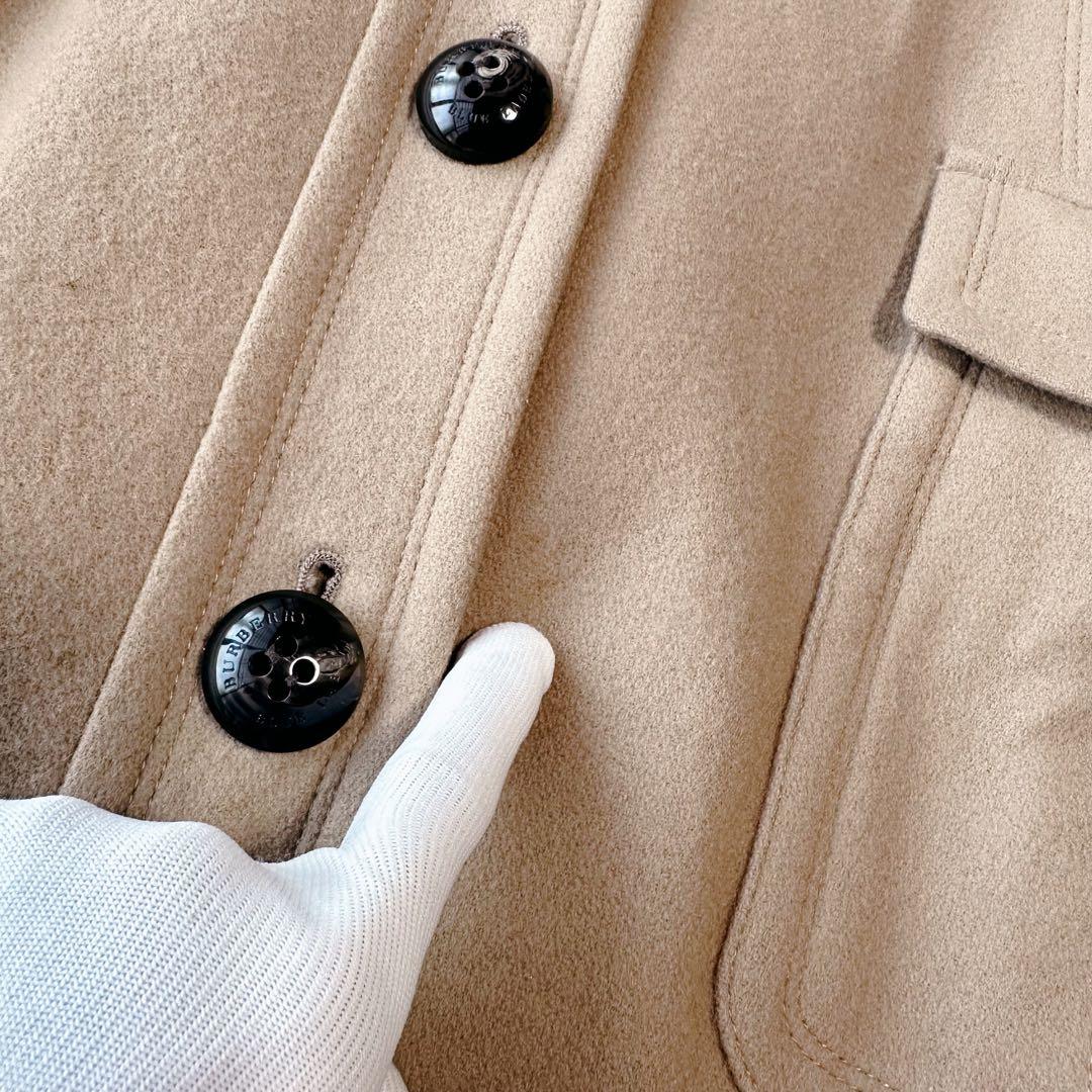 バーバリーブルーレーベル ダッフルコート ショールカラー ノバチェック ファー