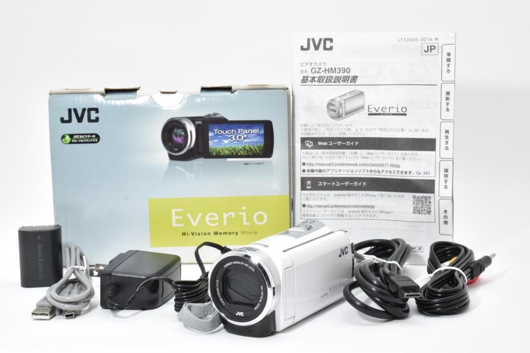 美品　JVC GZ-HM390 ビデオカメラ 備品完備　＃686