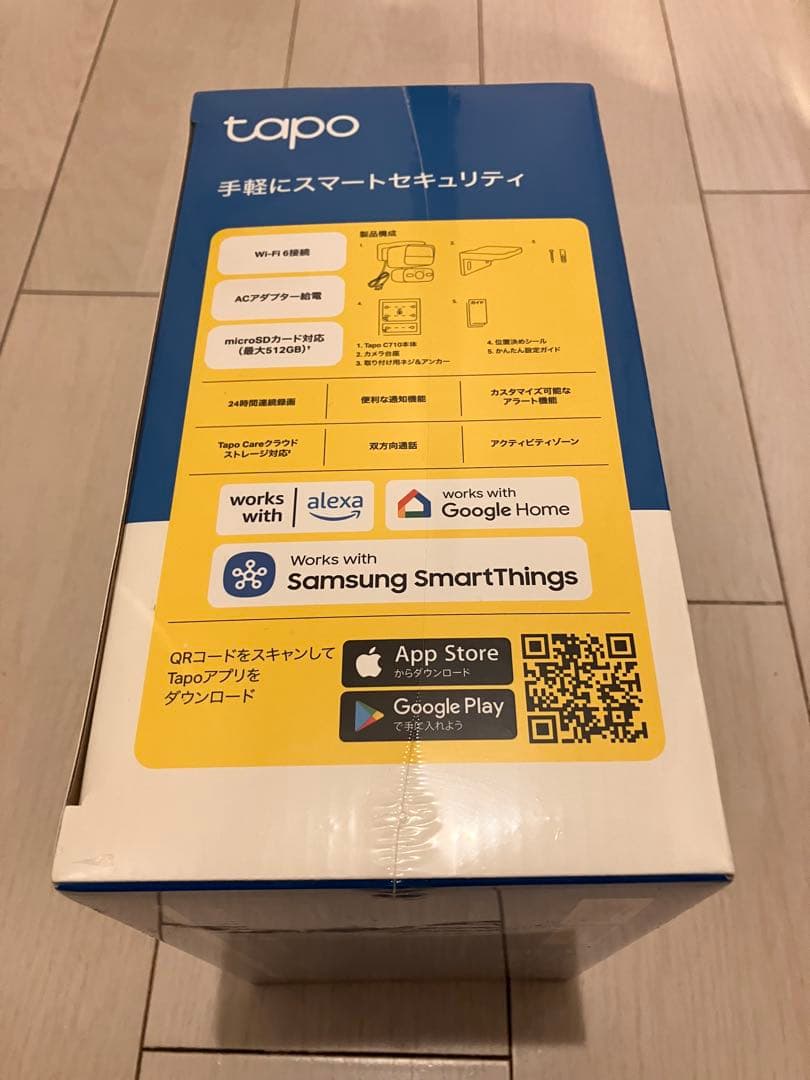 【新品】Tapo 防犯カメラ 屋外 24時間監視 センサーライト 自動点灯