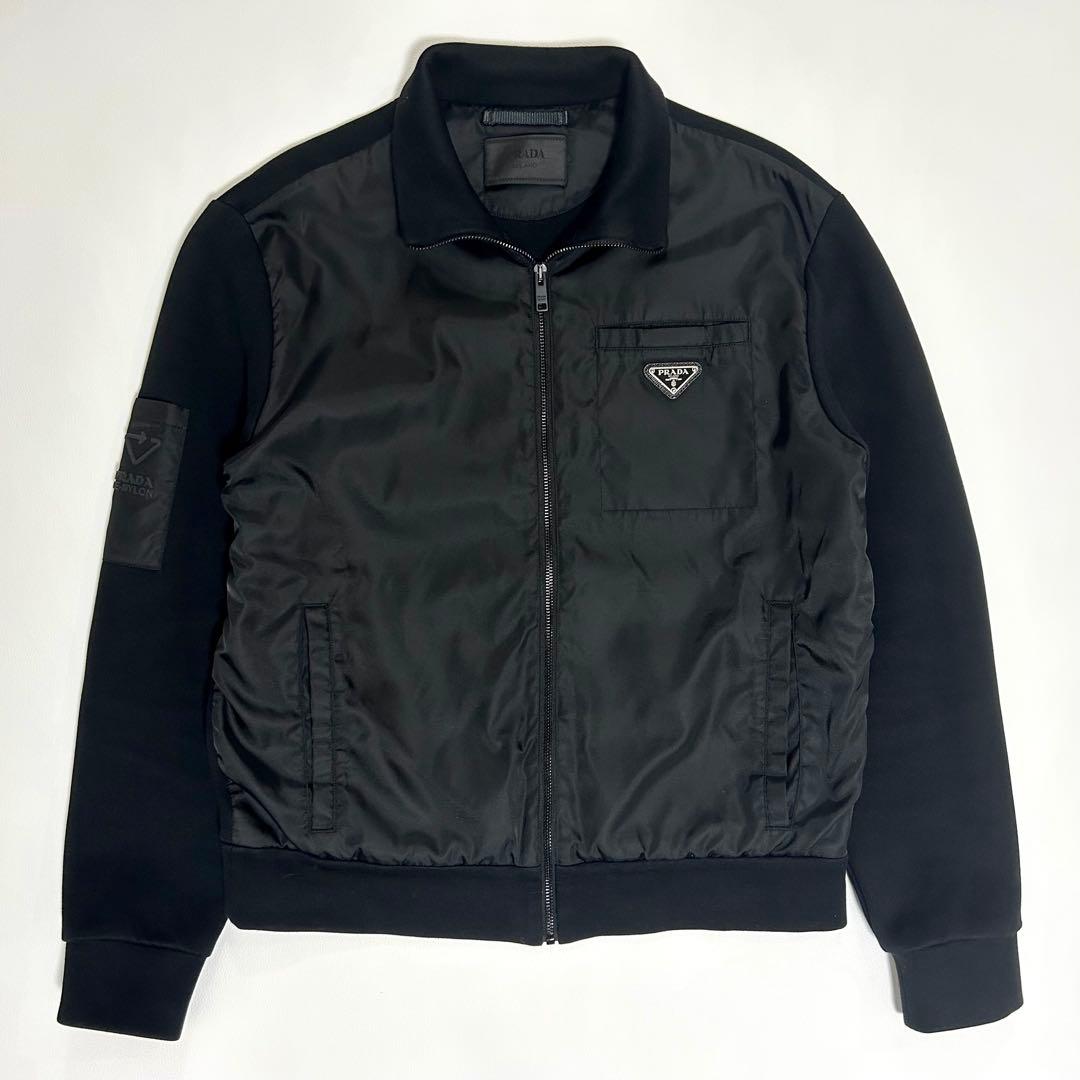 a*n様 美品 PRADA プラダ ナイロンジャケット 黒 L ロゴ Re-Ny