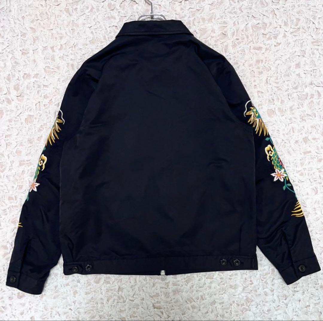『Dickies』　スーベニアジャケット　龍　和柄　袖刺繍　希少　黒　【L】