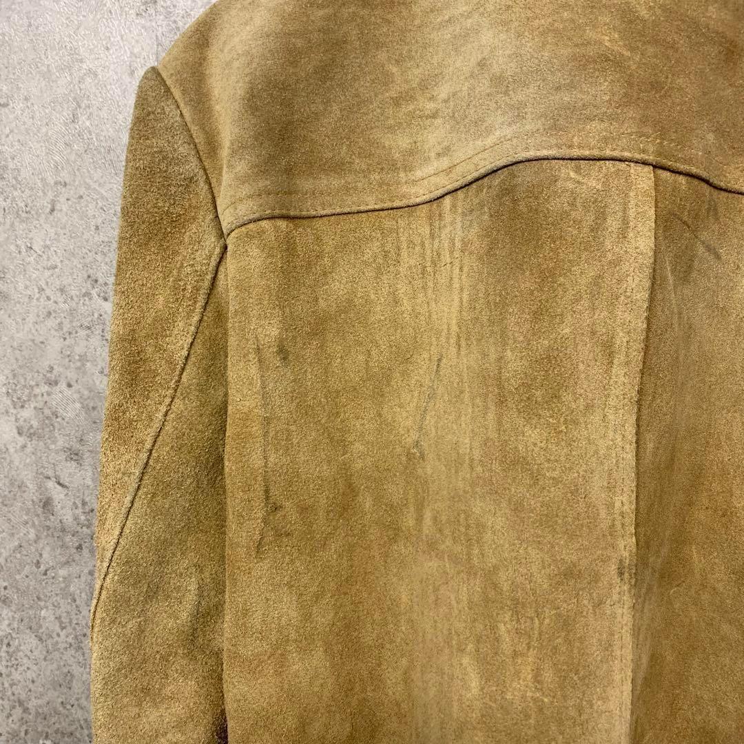 US古着◆スエード レザー ジャケット メンズ L程