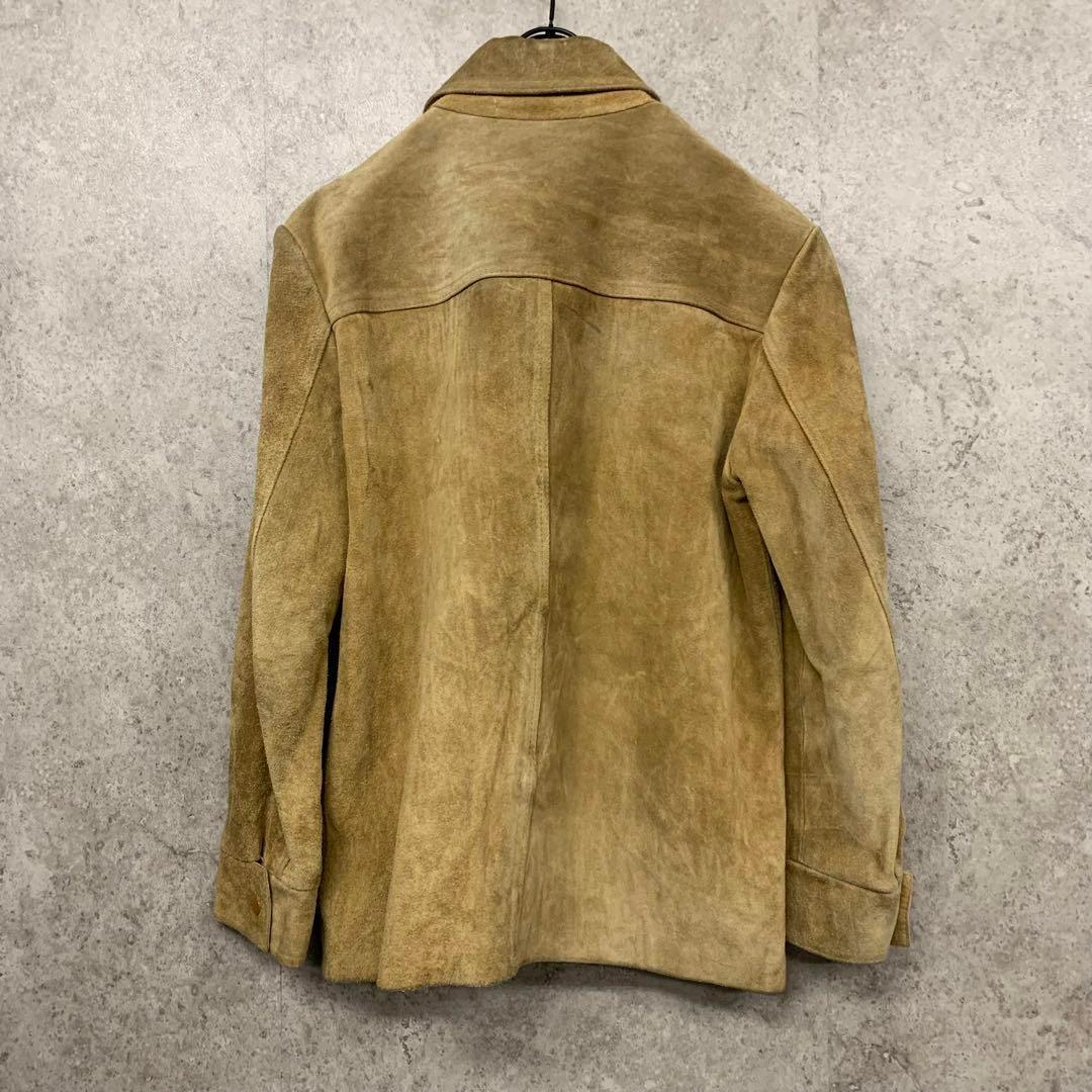 US古着◆スエード レザー ジャケット メンズ L程