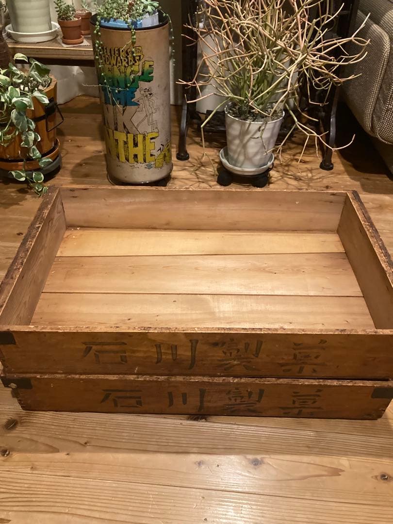 昭和レトロ　お菓子屋木箱　レトロケース　店舗什器　大6台まとめて⑥