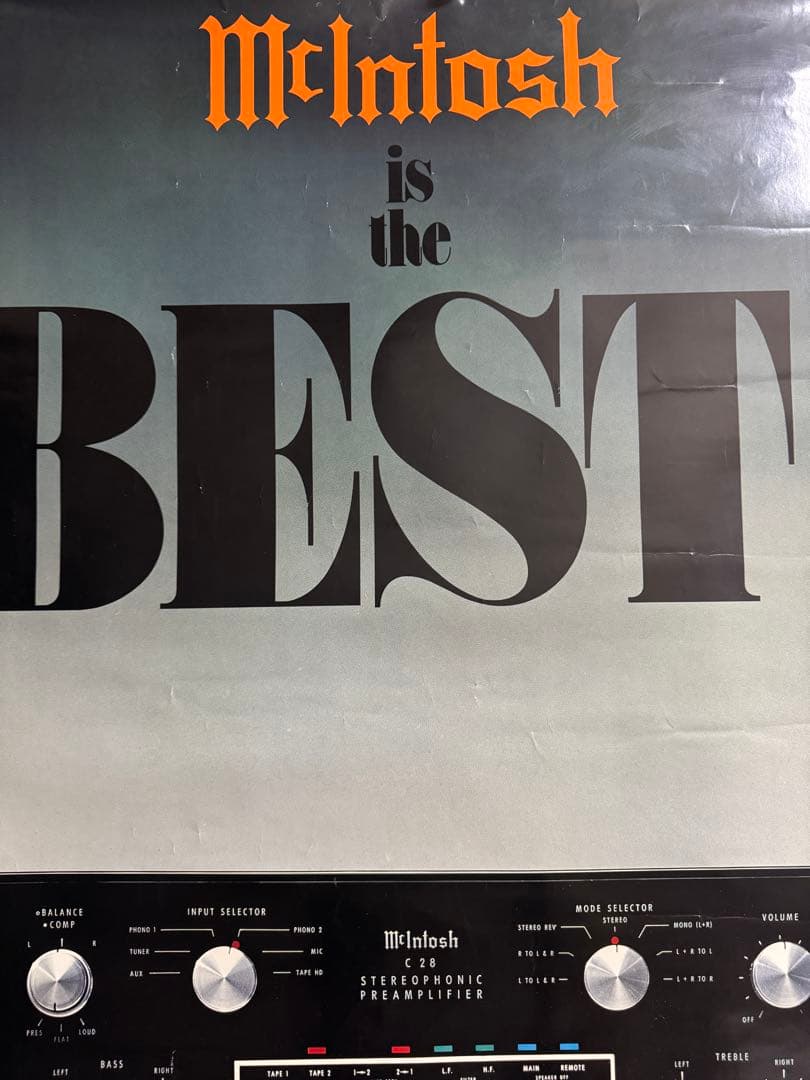☆McIntosh☆オーディオ☆ポスター☆昭和レトロ☆