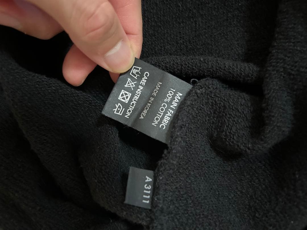 PEACEMINUSONE ブラック フードパーカー