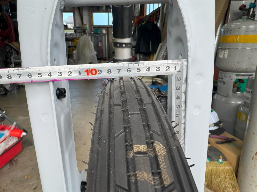 健*郎様 スーパーカブ ワイドフロントフォーク 純正ハブ対応 フルセット 幅約1