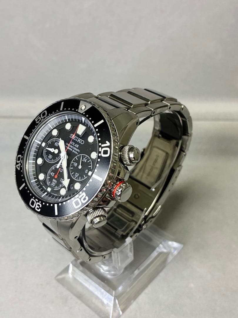 SEIKO PROSPEX ダイバー腕時計 V175-0AD0 クオーツ 稼働