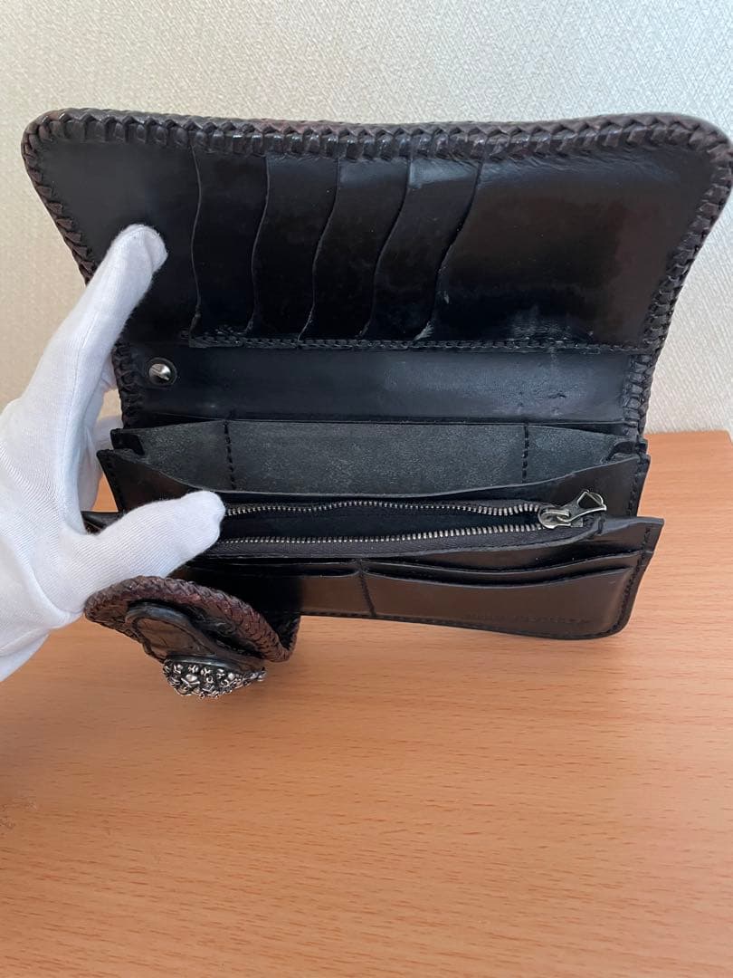 スカルクロコダイル長財布