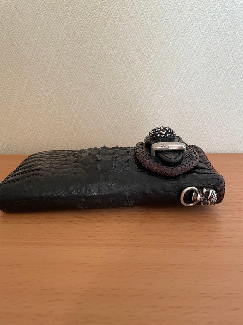 スカルクロコダイル長財布