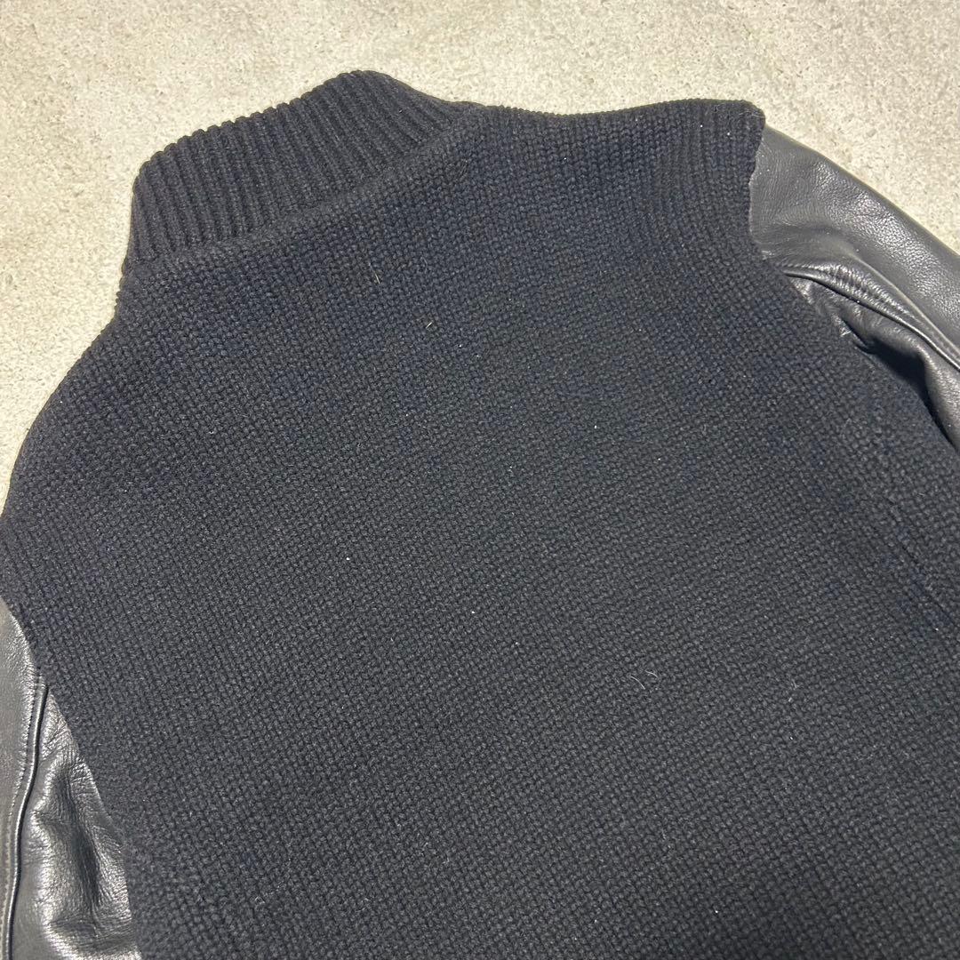 BACK BONE バックボーン　袖革レザージャケット　袖革ライダースジャケット