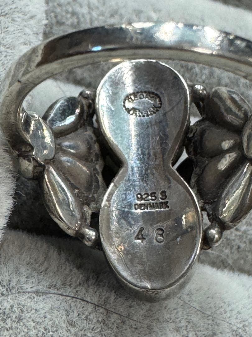 ジョージジェンセン 48 ムーンライト ブロッサム ムーンストーン リング