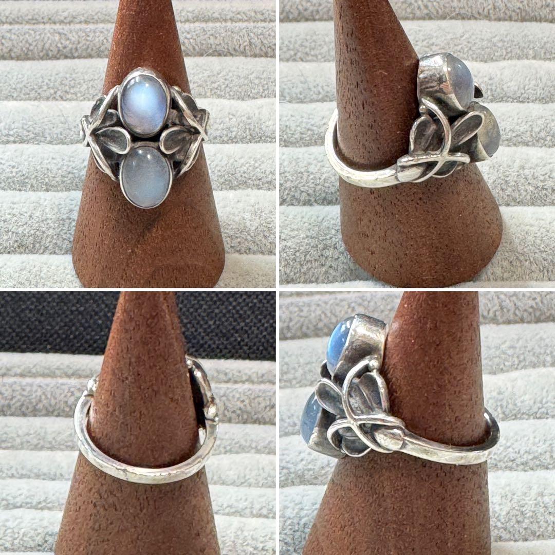 ジョージジェンセン 48 ムーンライト ブロッサム ムーンストーン リング