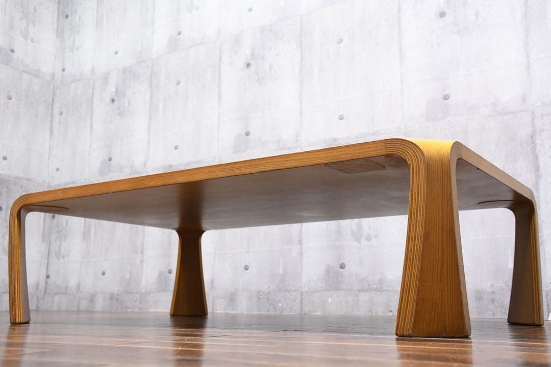 DLK165 天童木工 Tendo 乾三郎 ケヤキ 欅板目 座卓 ローテーブル