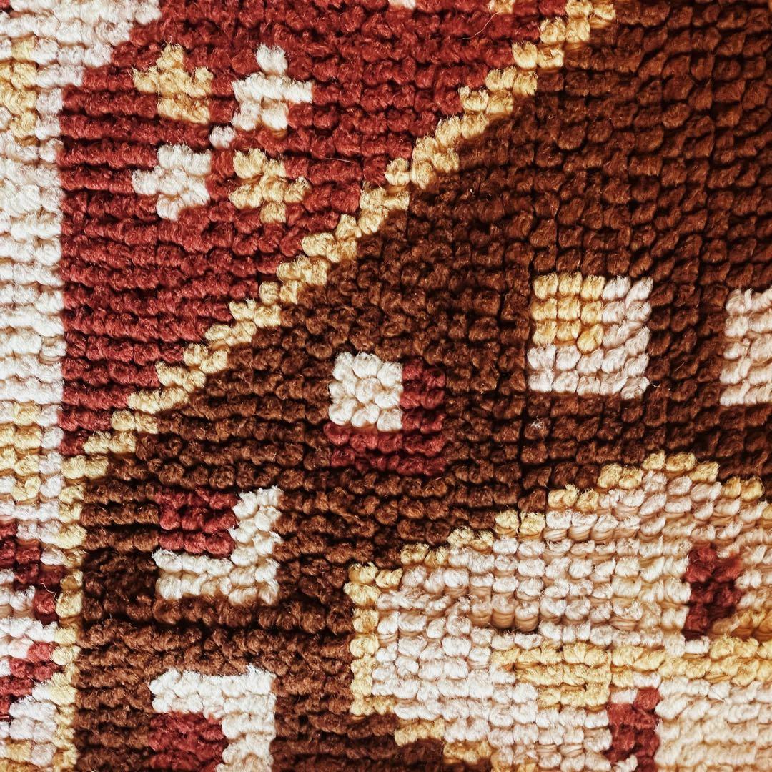 114×70 ブルガリア産 フカフカ ヴィンテージラグ