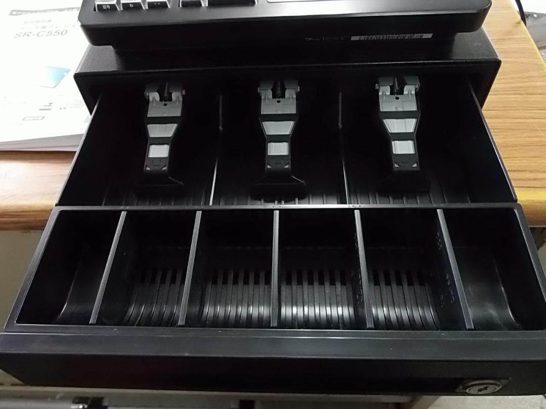 人気の黒218設定無料SR-C550飲食向インボイスレジスターPCで設定売上管理
