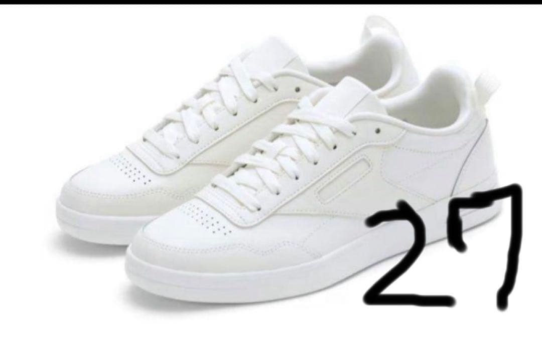 無印　リーボック　コラボ　コートスニーカー　オフホワイト　27.0cm