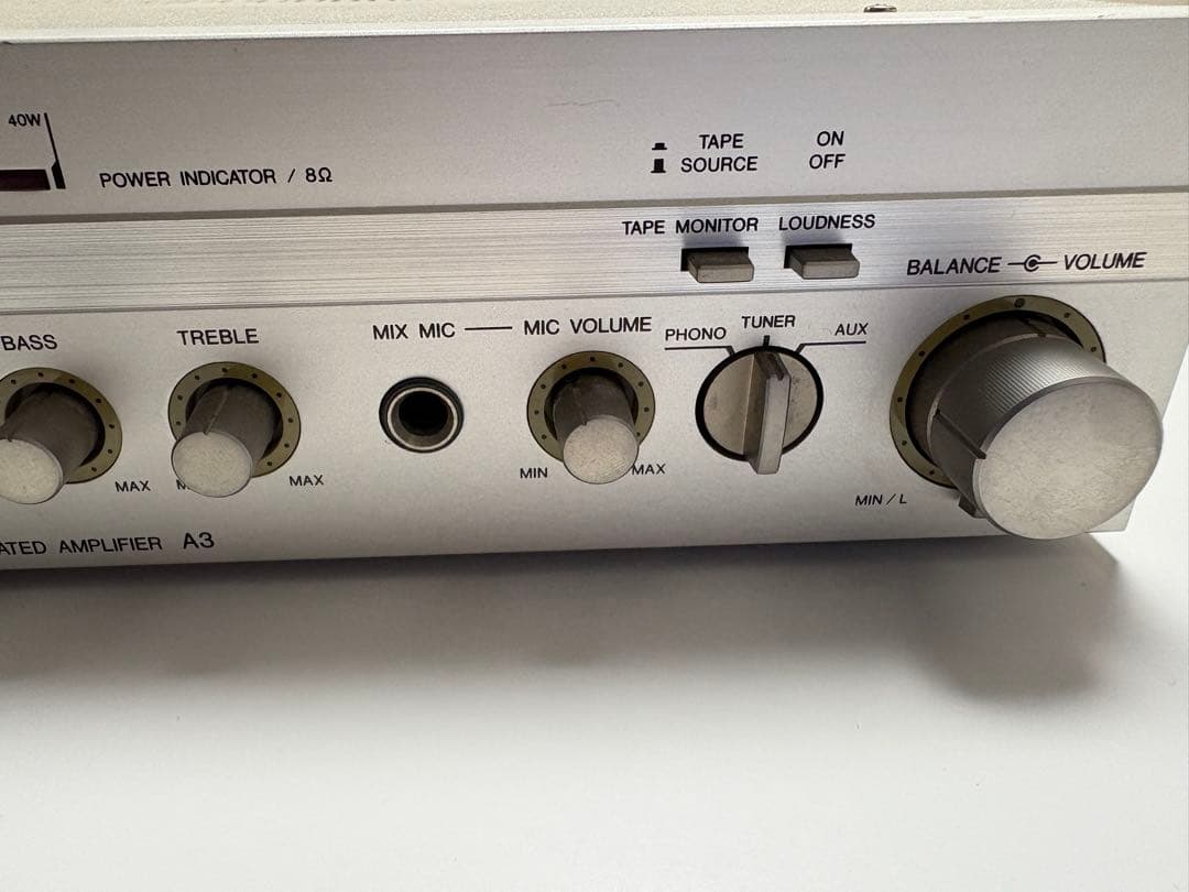 【正常作動】AIWA ステレオアンプ　S-A3