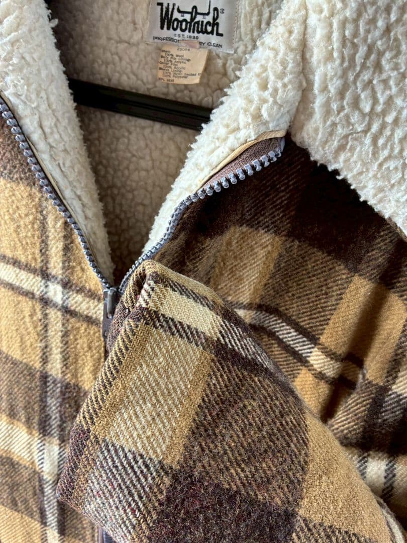 ひ*し様 【美品】Woolrich ウールチェックジップアップジャケット L