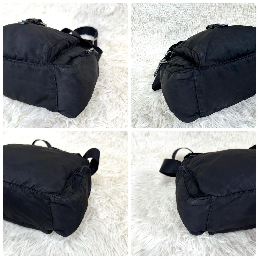 プラダ ショルダーバッグ y2k 00s archive三角ロゴ ナイロン 黒