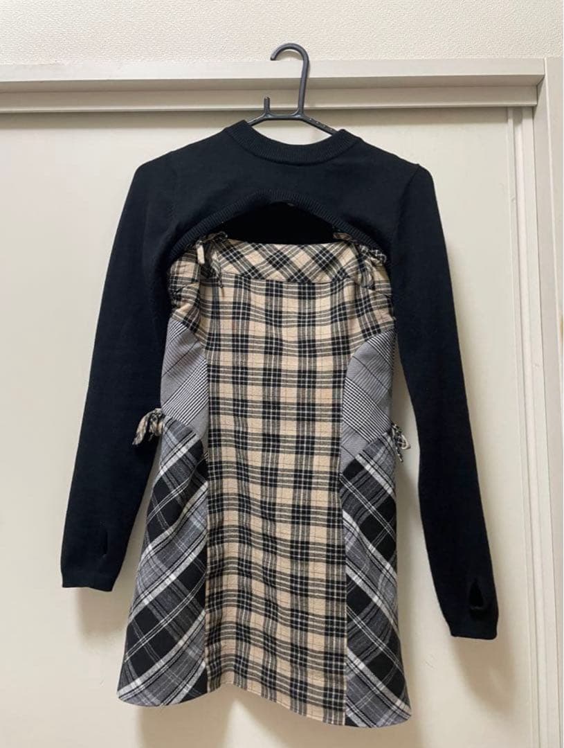 ワンピース ANDMARY khy check set beige