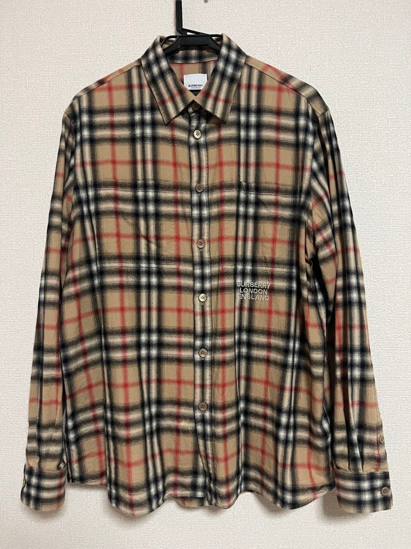 お*こ様 Burberry 21aw チェック長袖シャツ 180/96A Mサイ