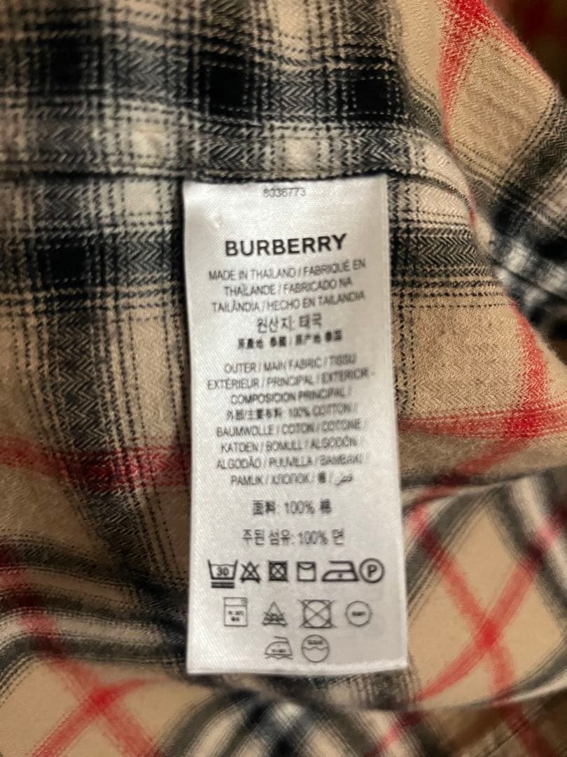 お*こ様 Burberry 21aw チェック長袖シャツ 180/96A Mサイ