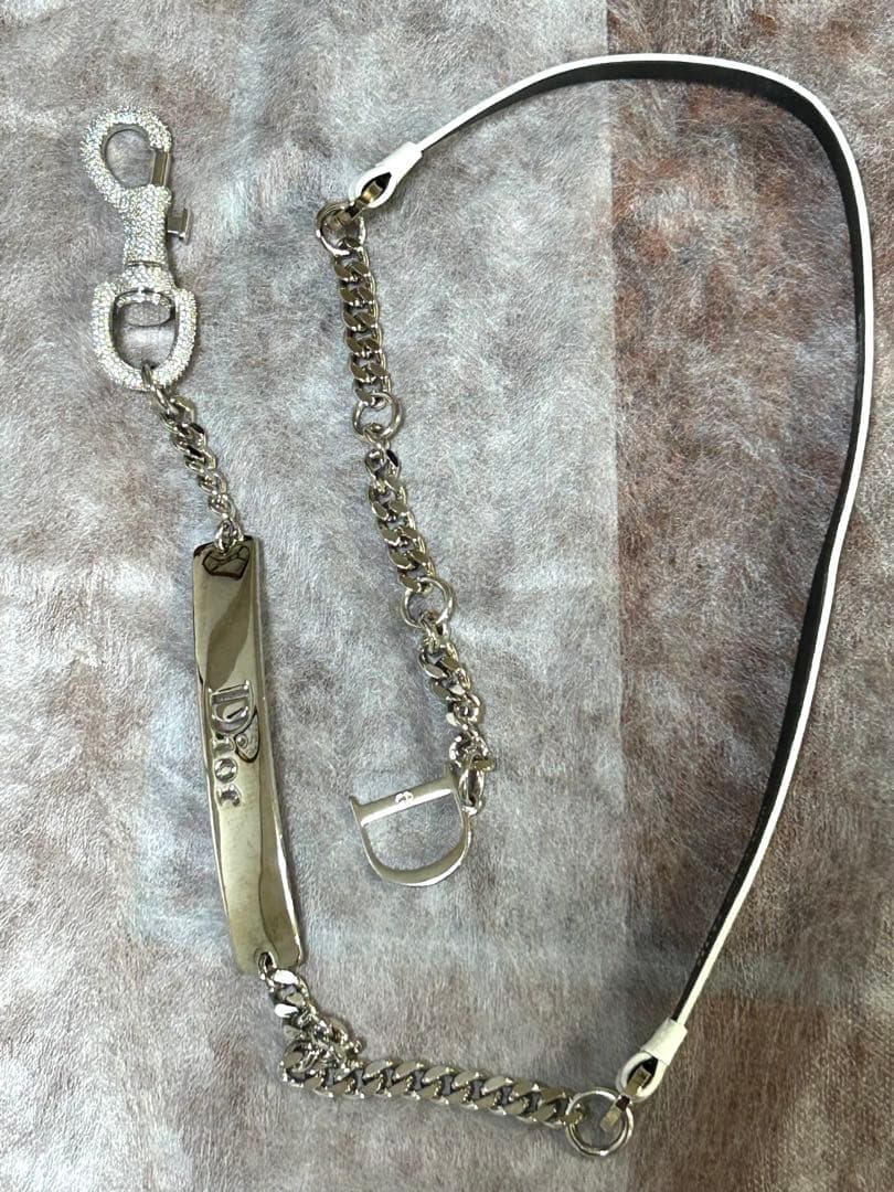 d*7様 Christian Dior ホワイト　チェーンベルト