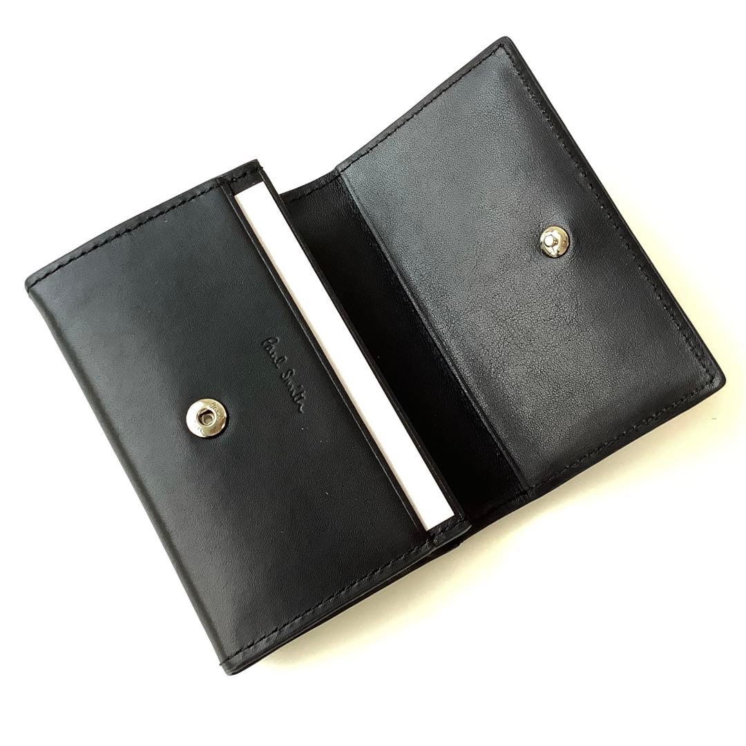 新品★ポールスミス★マーケトリーストライプラビット名刺入れカードケース★ブラック