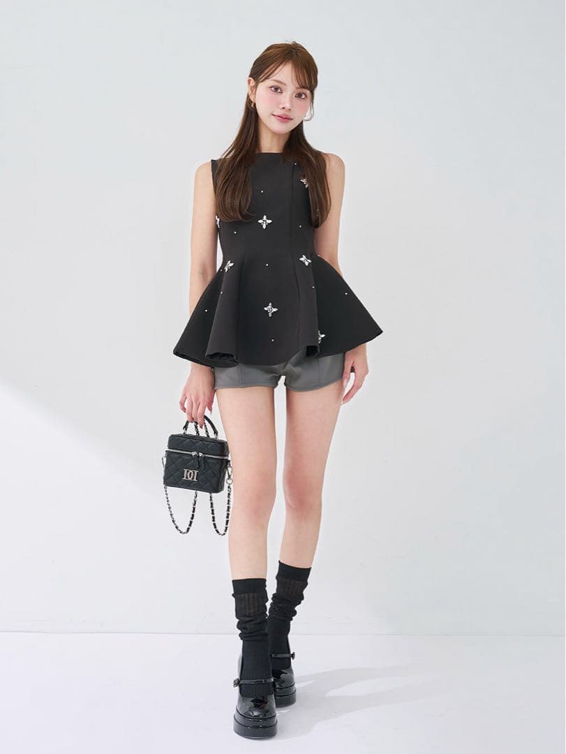 ビジューフレアバルーンミニドレス darich