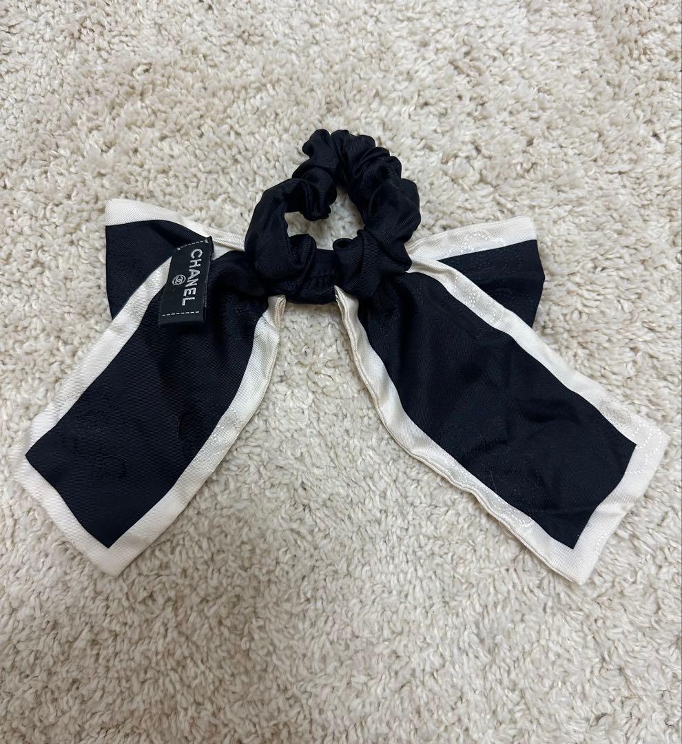 CHANEL シャネル リボン　シュシュ　ヘアアクセサリー