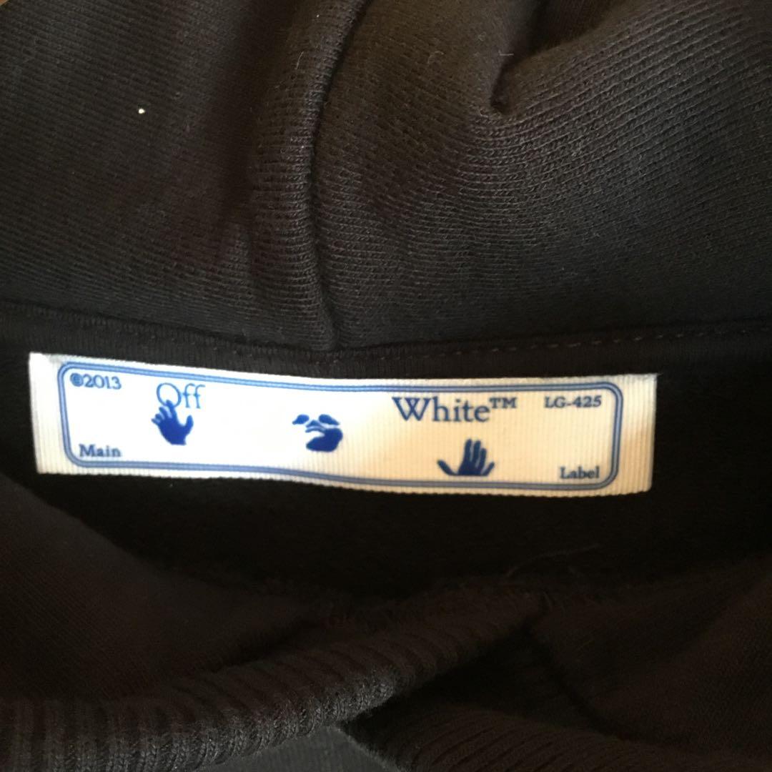 だ*お様 【未使用級】オフホワイト/OFFーWHITE スウエットパーカーサイズ