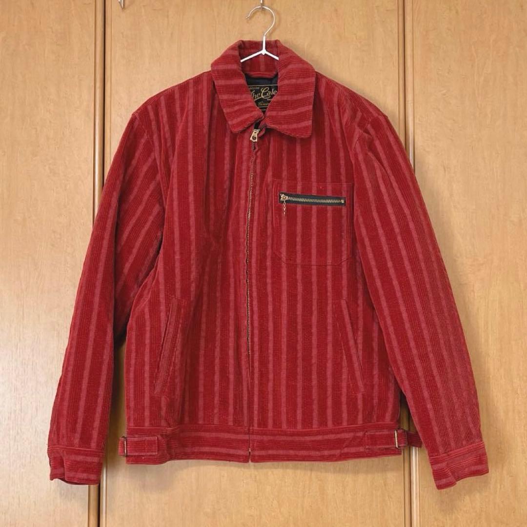 【美品】CALEE コーデュロイブルゾン　ストライプ レッド　サイズM