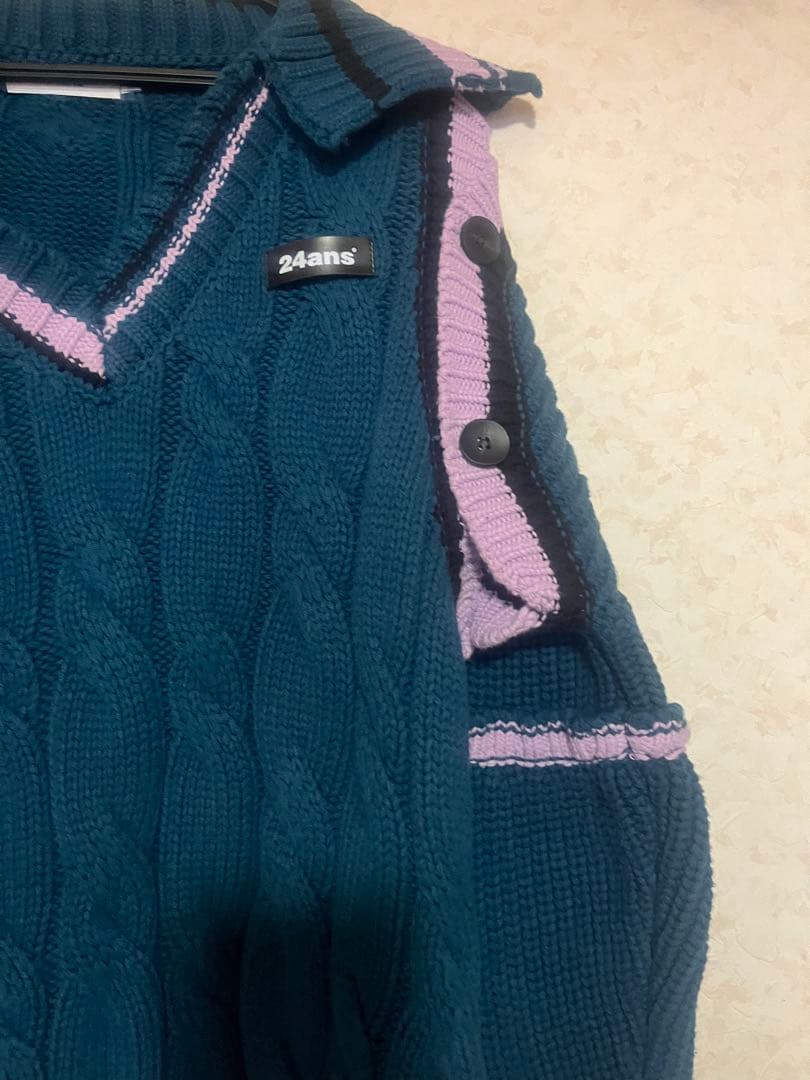 24ans 厚手 ケーブルニットワンピース　イヨンジ着用