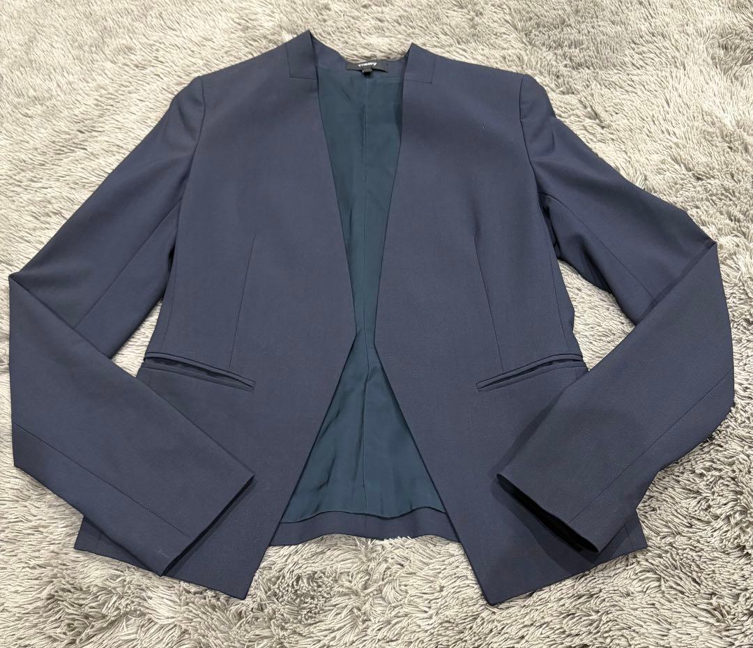 theory TAILOR LANAI パンツスーツ セットアップ　ネイビー