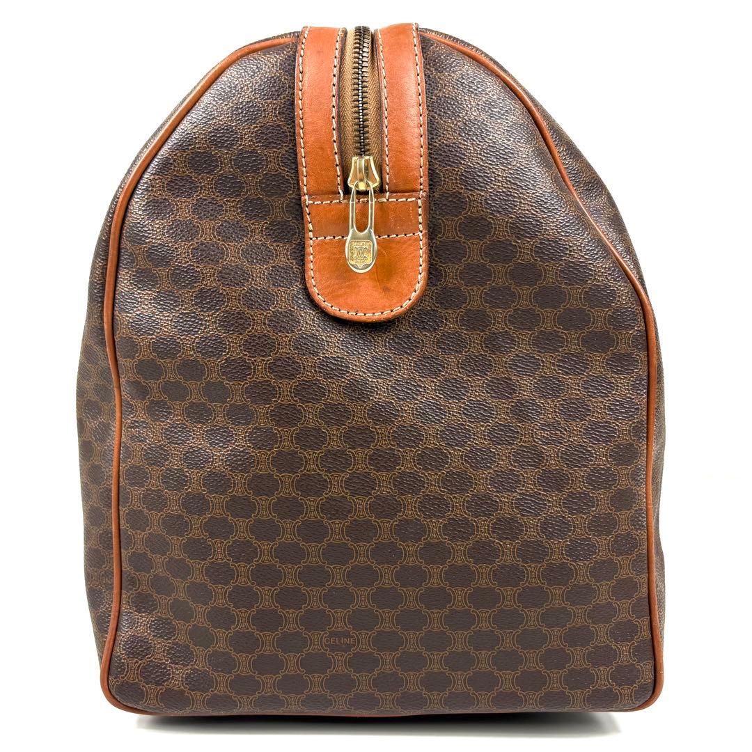 良品✨セリーヌ ボストンバッグ ゴールド トリオンフ マカダム レザー PVC